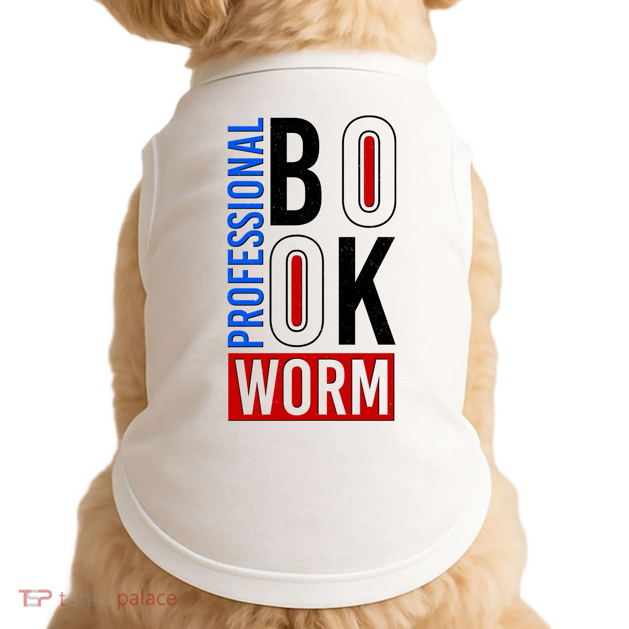 Funny Professional Book Worm Doggie Tank