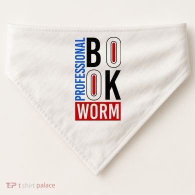 Funny Professional Book Worm USA-Made Doggie Bandana