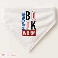 Funny Professional Book Worm USA-Made Doggie Bandana thumb 0