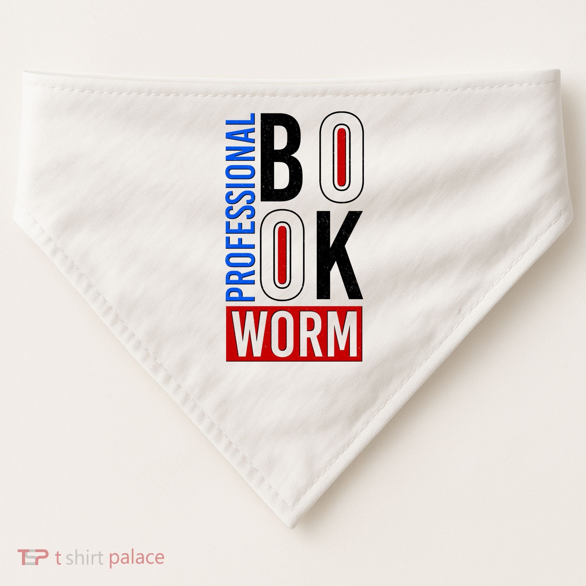 Funny Professional Book Worm USA-Made Doggie Bandana