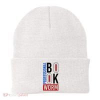 Funny Professional Book Worm Beanie thumb 0
