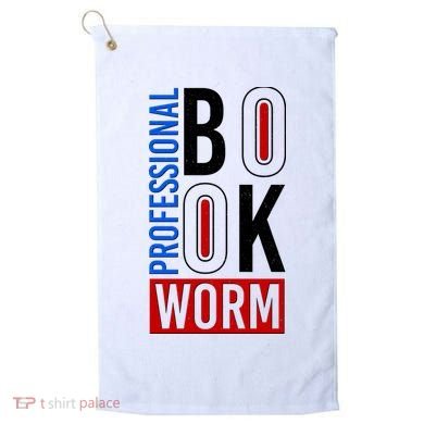 Funny Professional Book Worm Golf Towel