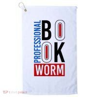 Funny Professional Book Worm Golf Towel thumb 0