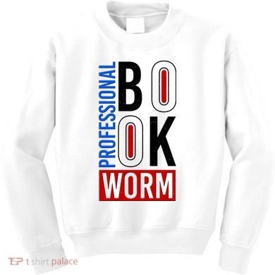 Funny Professional Book Worm Kids Sweatshirt