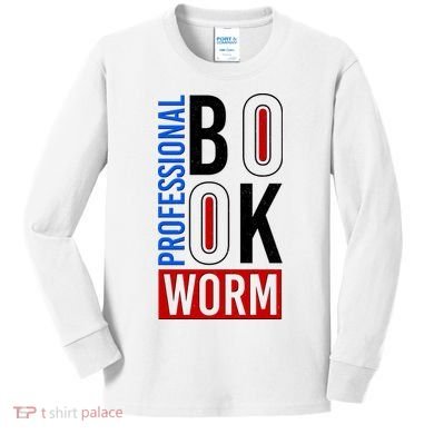 Funny Professional Book Worm Kids Long Sleeve Shirt