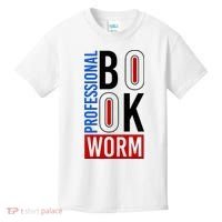 Funny Professional Book Worm Kids T-Shirt thumb 0