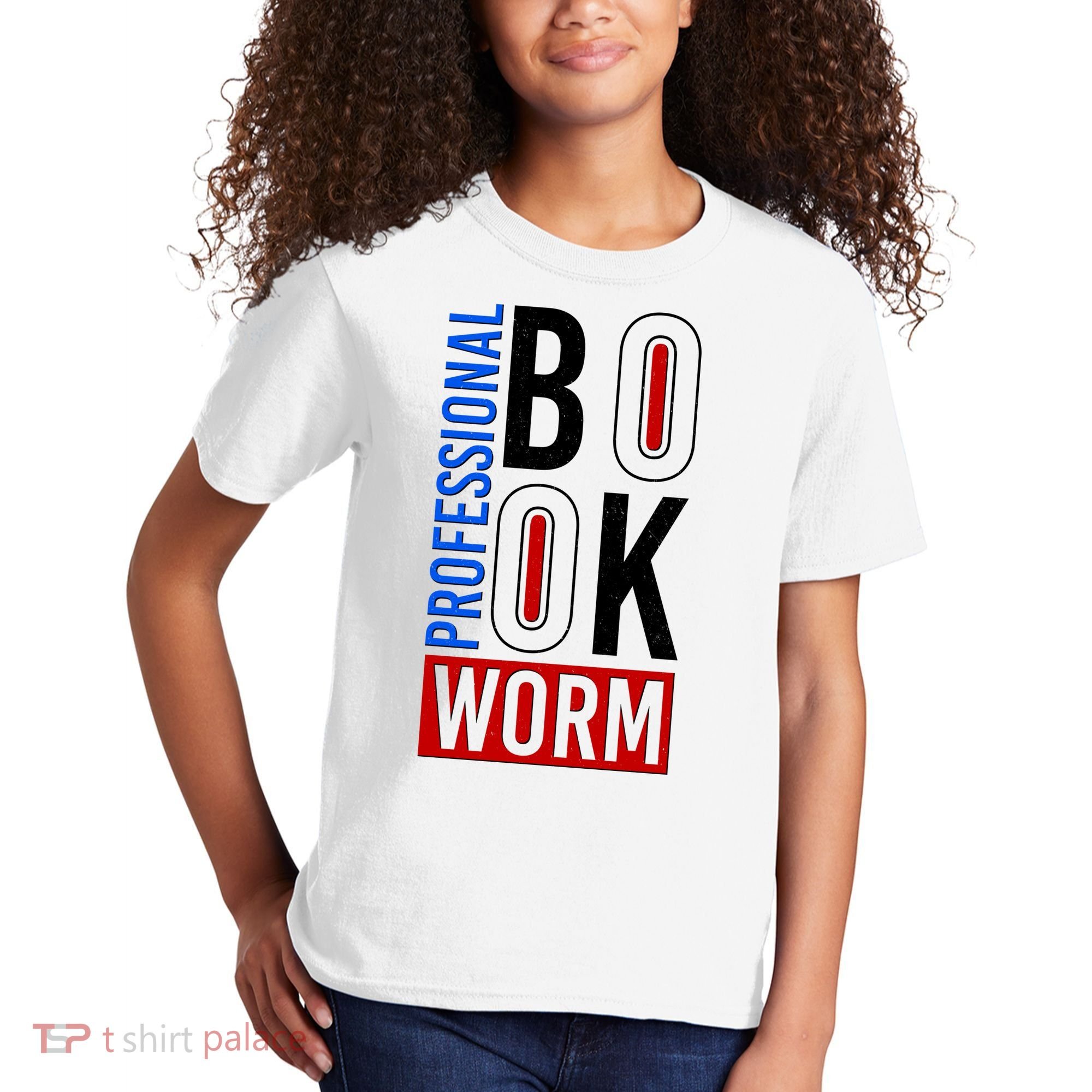 Funny Professional Book Worm Kids T-Shirt