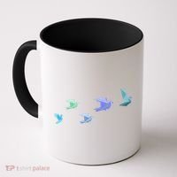 Flying Paper Birds Coffee Mug thumb 0