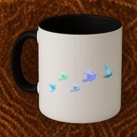 Flying Paper Birds Coffee Mug thumb 2