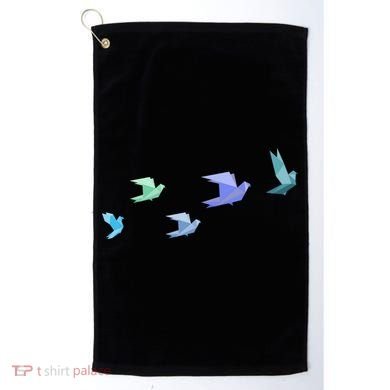 Flying Paper Birds Golf Towel