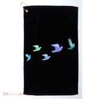Flying Paper Birds Golf Towel thumb 0
