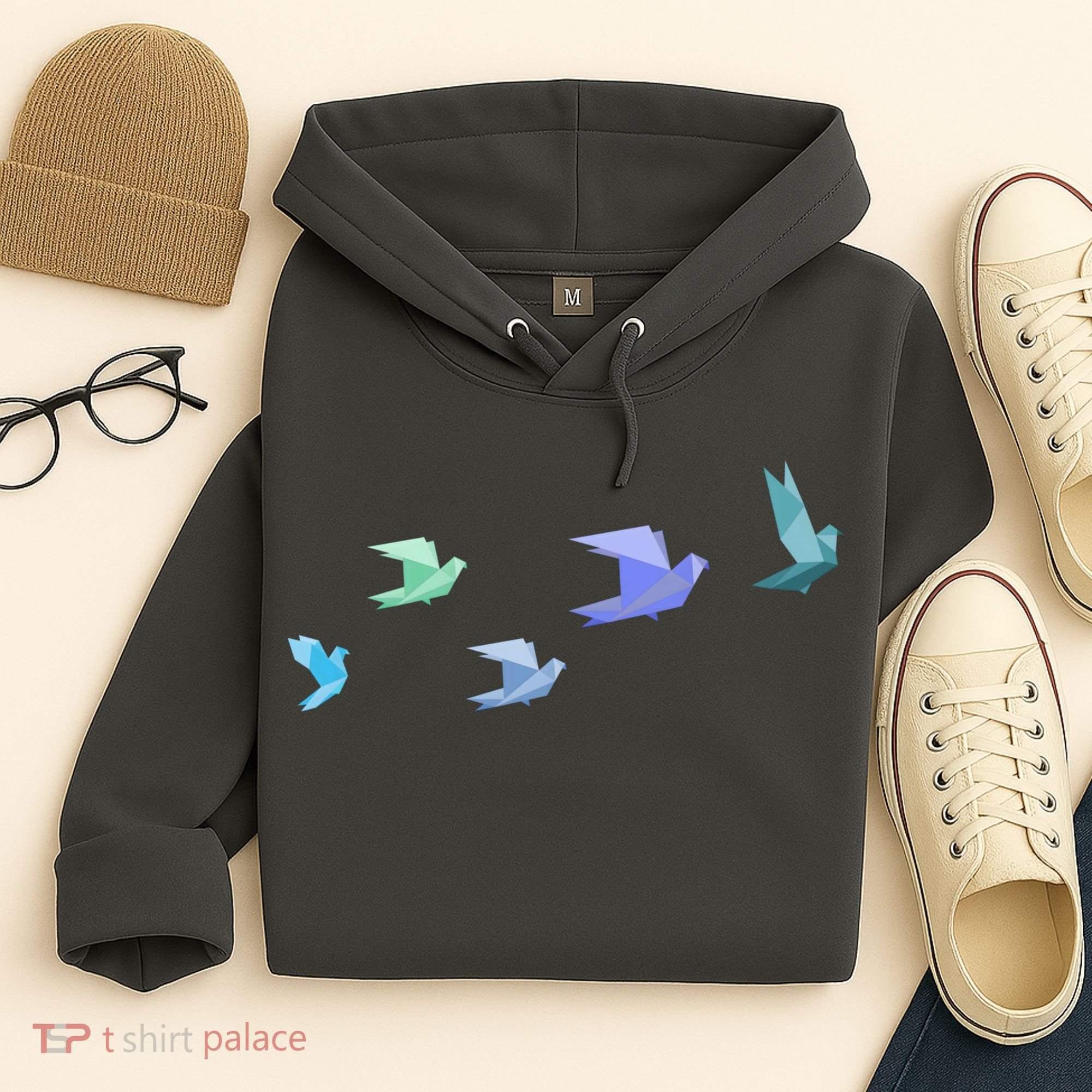 Flying Paper Birds Hoodie