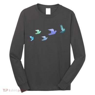 Flying Paper Birds Long Sleeve Shirt