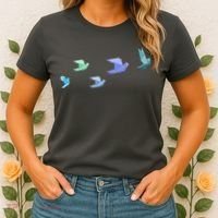 Flying Paper Birds Women's T-Shirt thumb 2