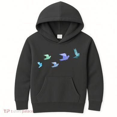 Flying Paper Birds Kids Hoodie