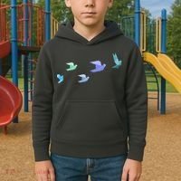 Flying Paper Birds Kids Hoodie thumb 2