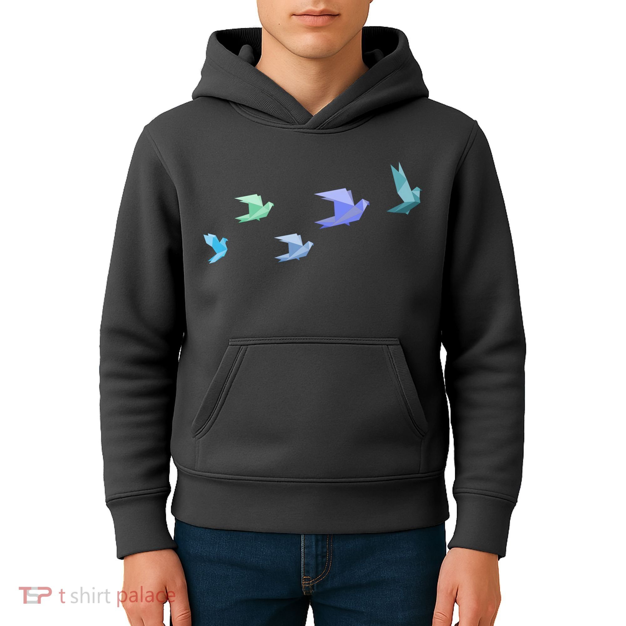 Flying Paper Birds Kids Hoodie