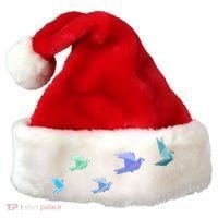 Flying Paper Birds Santa Hat thumb 0