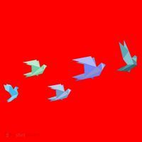 Flying Paper Birds Santa Hat thumb 1
