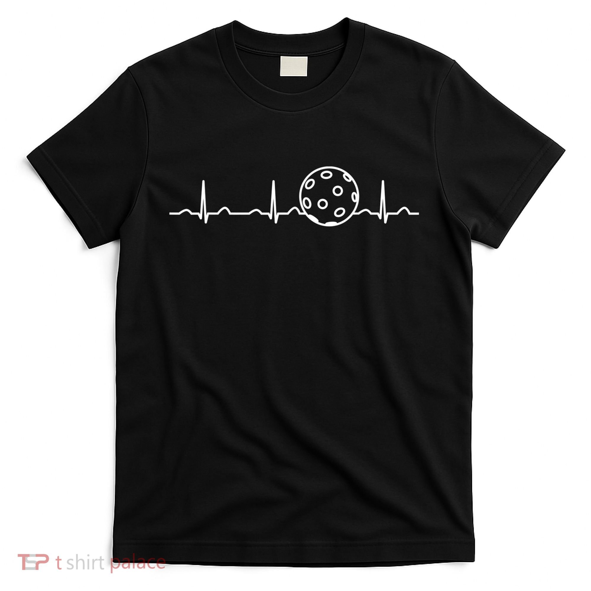 Funny Pickleball Ball Heartbeat Apparel Player Fan Mens Boys T-Shirt