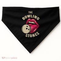 Funny Pun Bowling Stone USA-Made Doggie Bandana thumb 0