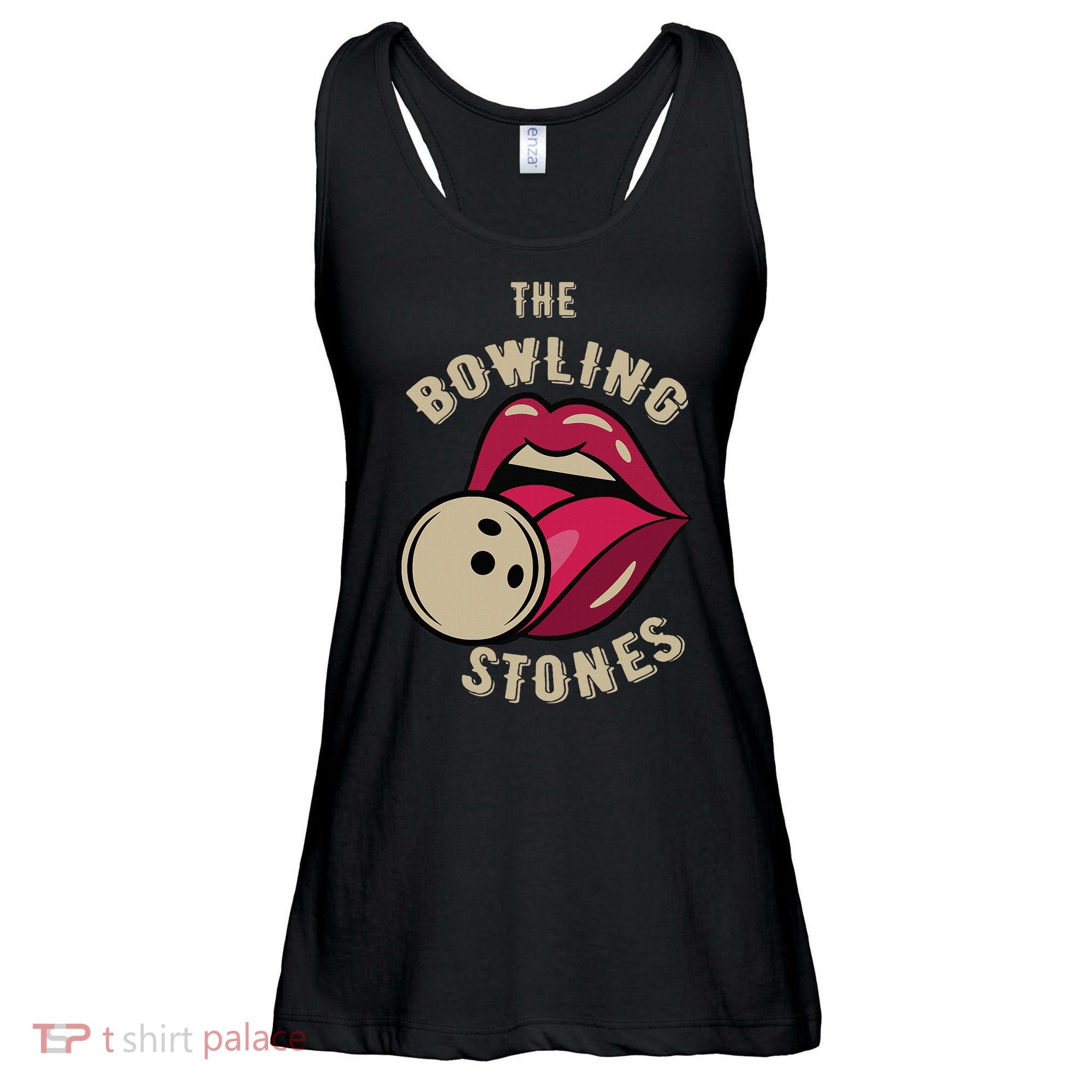 Funny Pun Bowling Stone Ladies Essential Flowy Tank