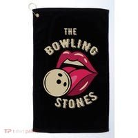 Funny Pun Bowling Stone Golf Towel thumb 0