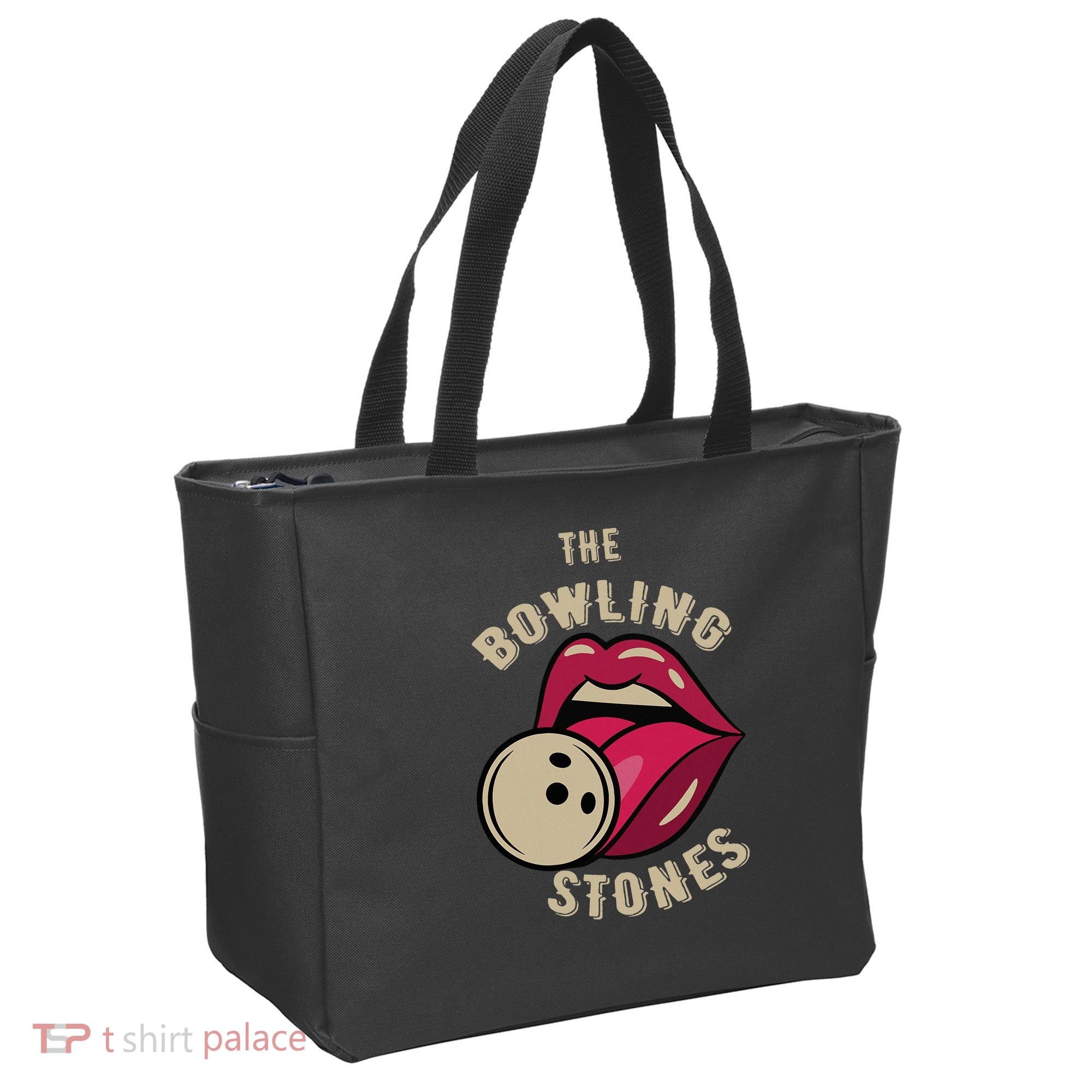 Funny Pun Bowling Stone Tote Bag