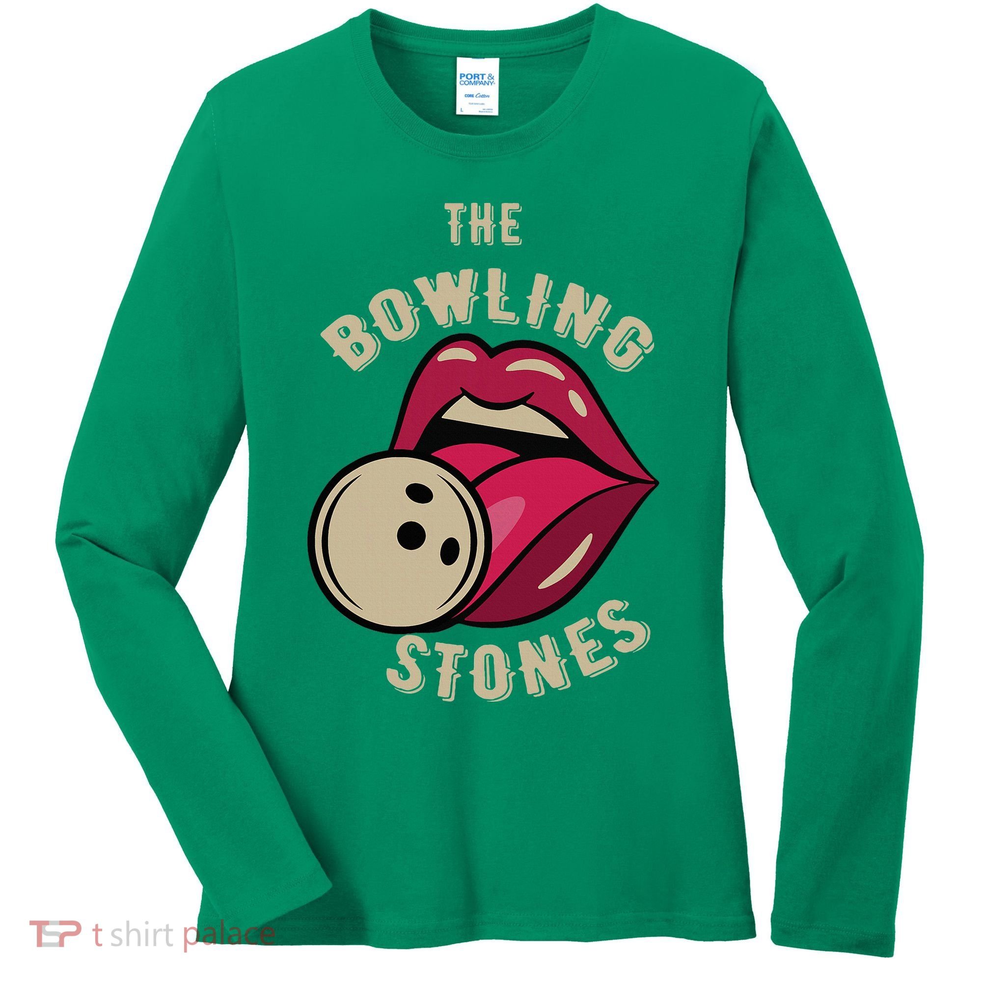 Funny Pun Bowling Stone Women's Long Sleeve Shirt