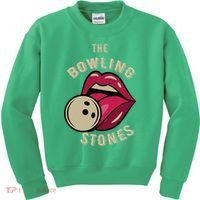 Funny Pun Bowling Stone Kids Sweatshirt thumb 0
