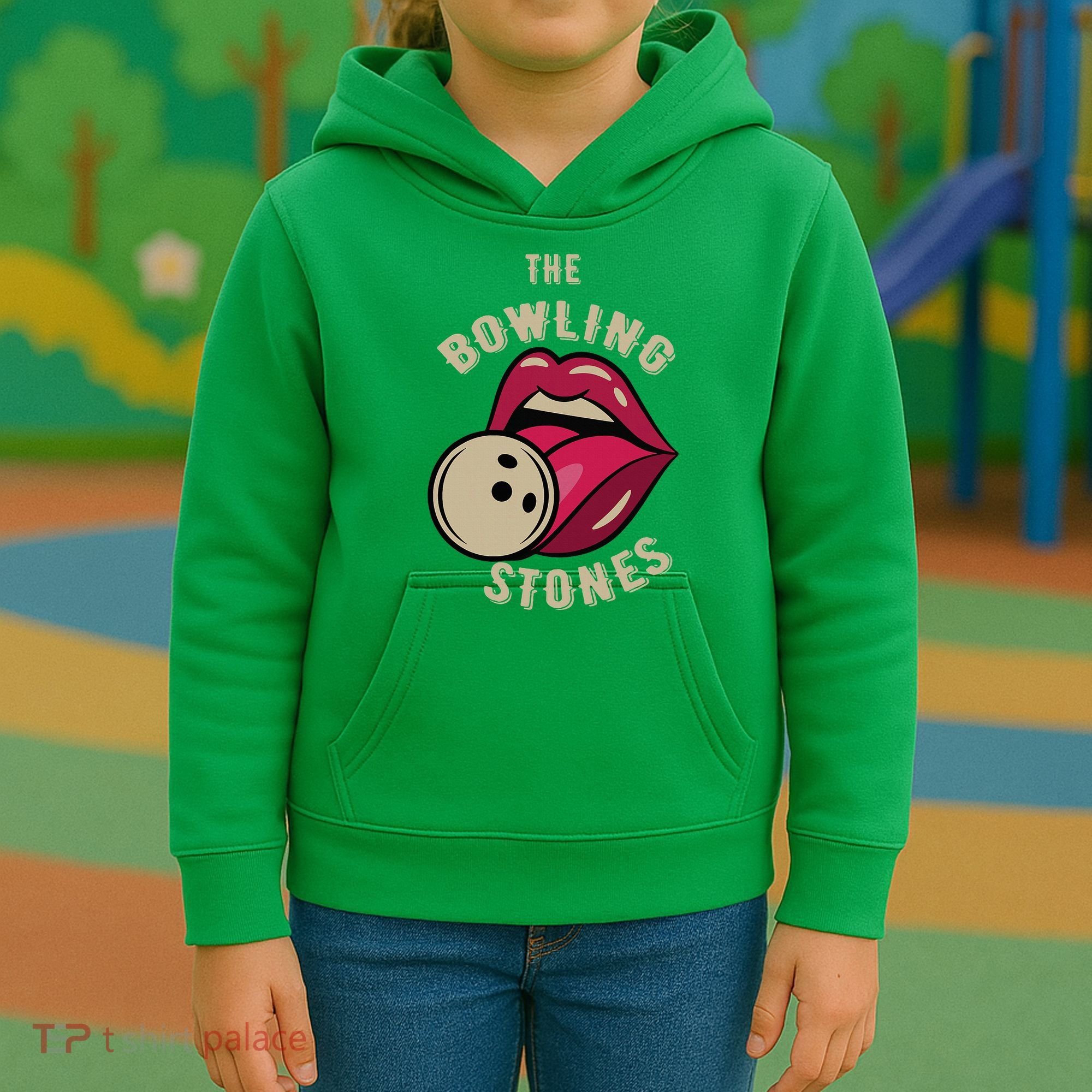 Funny Pun Bowling Stone Kids Hoodie