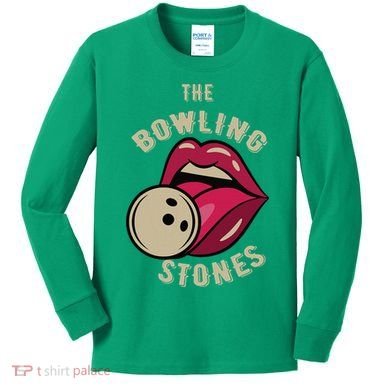 Funny Pun Bowling Stone Kids Long Sleeve Shirt