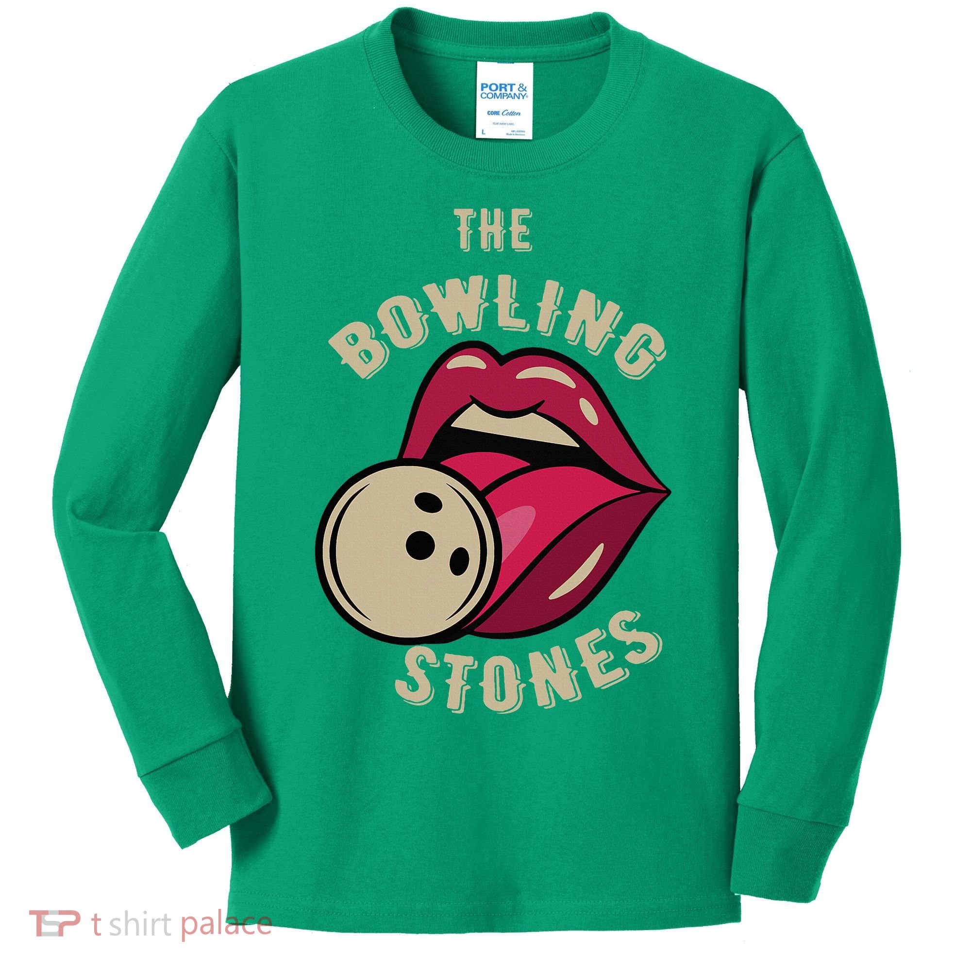 Funny Pun Bowling Stone Kids Long Sleeve Shirt