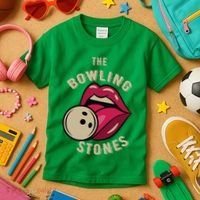 Funny Pun Bowling Stone Kids T-Shirt thumb 3