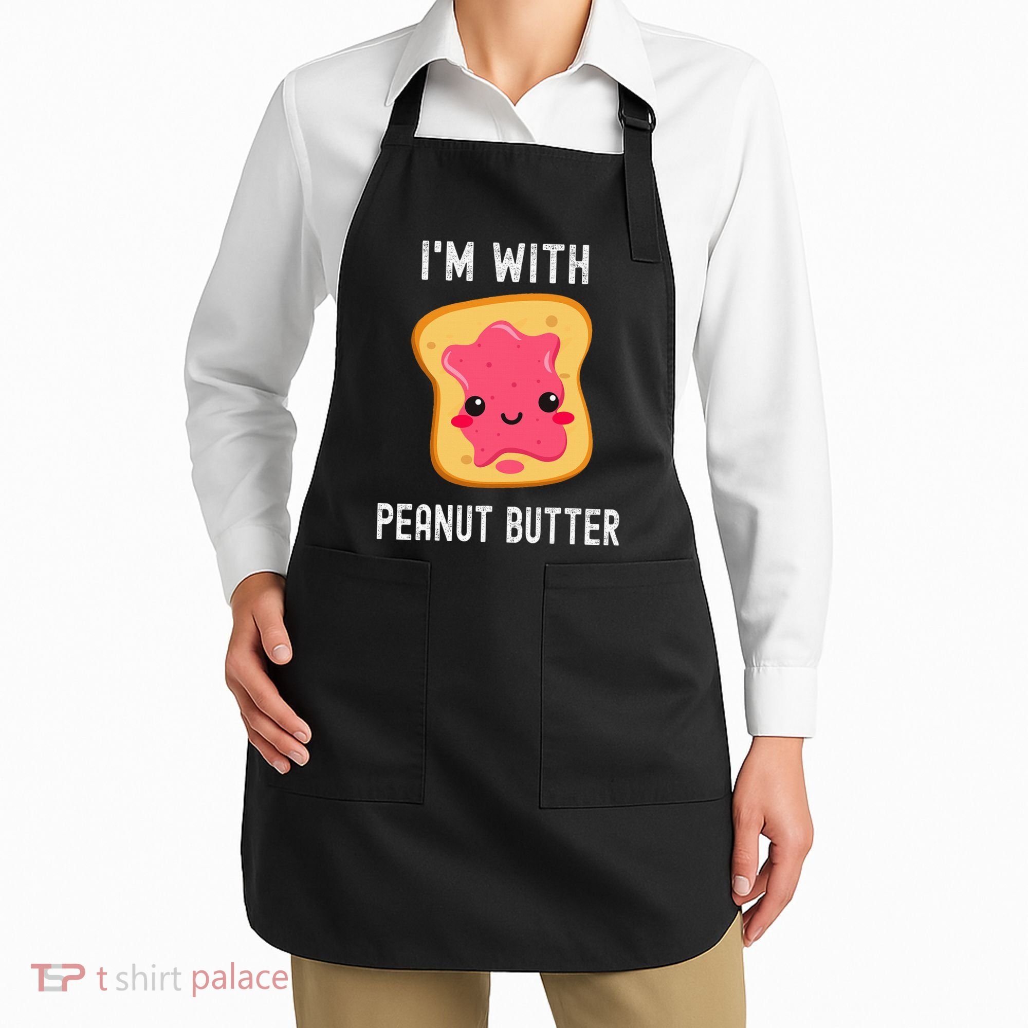 Funny Peanut Butter Jelly Matching Couples Apron