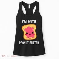 Funny Peanut Butter Jelly Matching Couples Women's Tank Top thumb 0