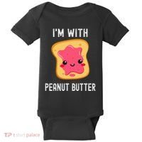 Funny Peanut Butter Jelly Matching Couples Baby Bodysuit thumb 0
