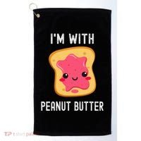 Funny Peanut Butter Jelly Matching Couples Golf Towel thumb 0