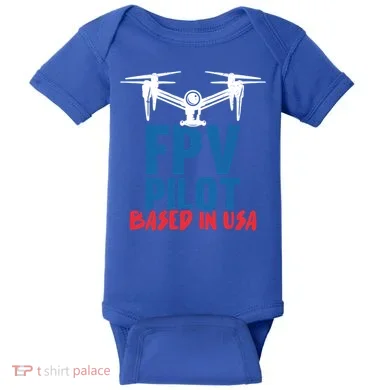 Fpv Pilot Based In Usa Drone Pilot Gift Baby Bodysuit