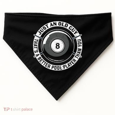Funny Pool Billiards Gift USA-Made Doggie Bandana