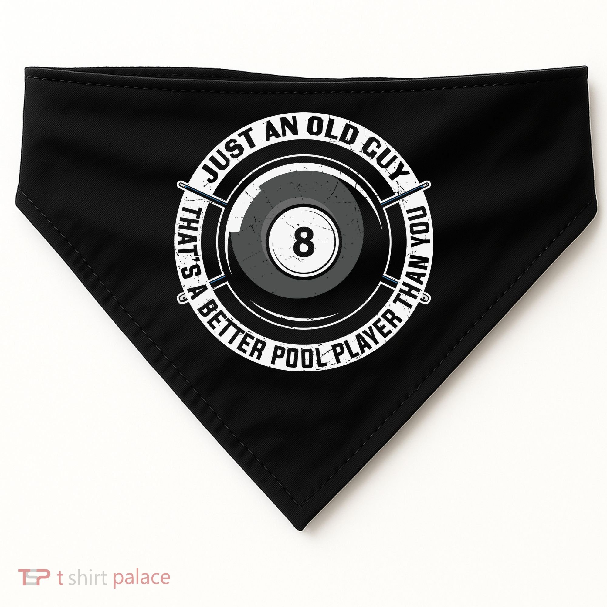 Funny Pool Billiards Gift USA-Made Doggie Bandana
