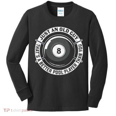 Funny Pool Billiards Gift Kids Long Sleeve Shirt