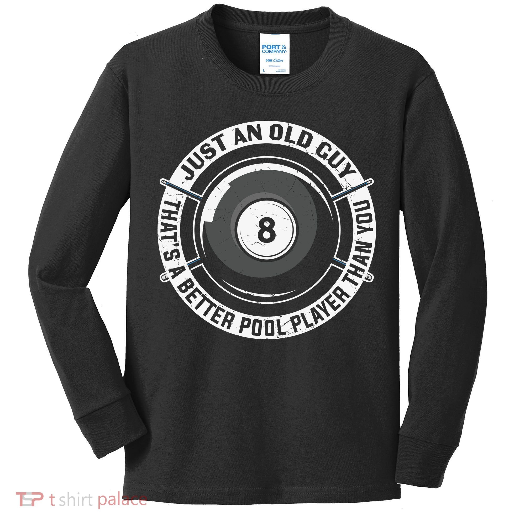 Funny Pool Billiards Gift Kids Long Sleeve Shirt