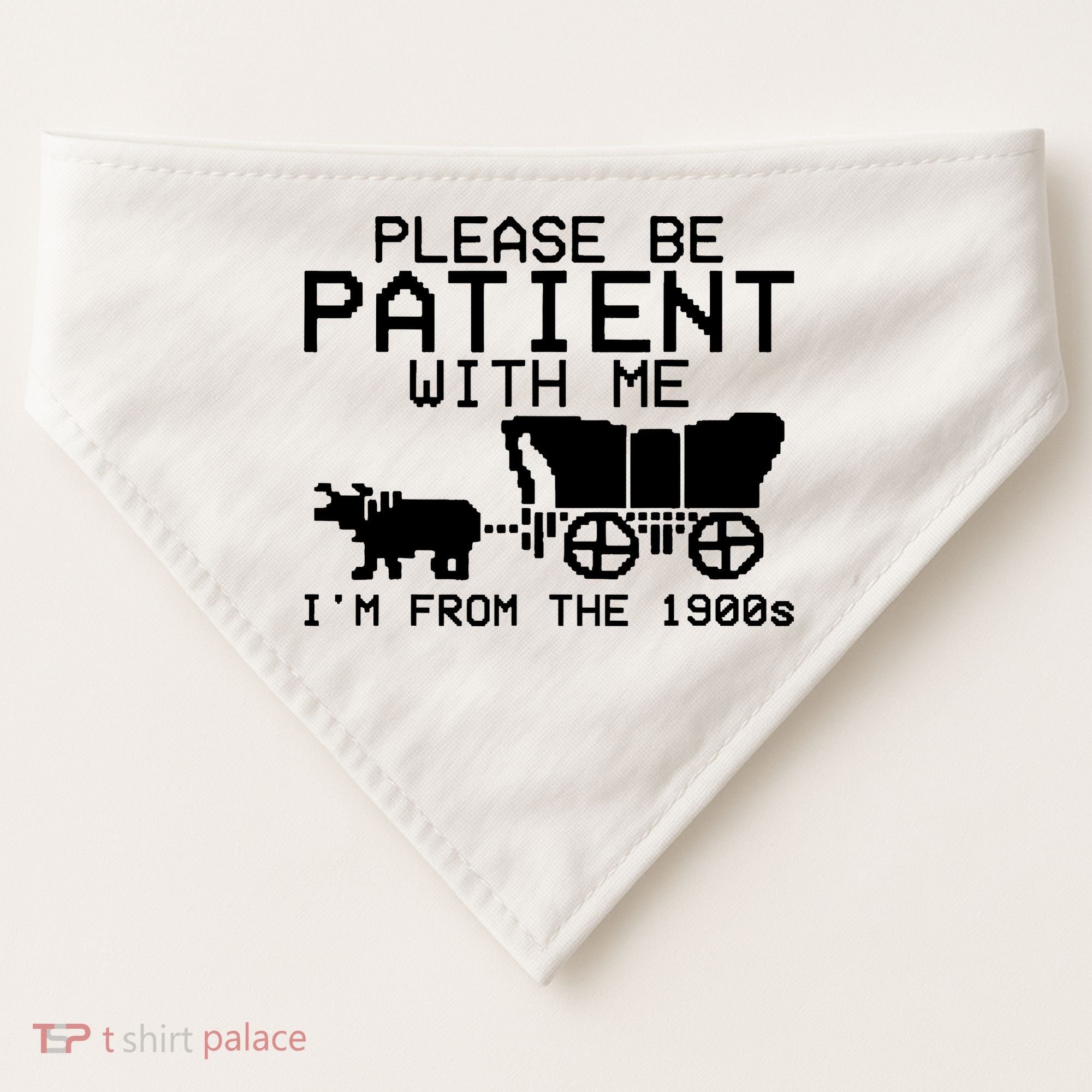 Funny Please Be Patient With Me IM From The 1900s USA-Made Doggie Bandana