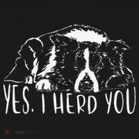 Funny Proud Border Collie I Herd You Herder Gift Dog Saying Women's T-Shirt thumb 6