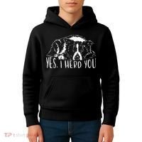 Funny Proud Border Collie I Herd You Herder Gift Dog Saying Kids Hoodie thumb 4