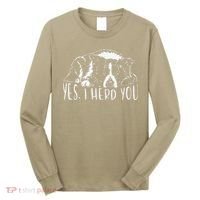 Funny Proud Border Collie I Herd You Herder Gift Dog Saying Long Sleeve Shirt thumb 0