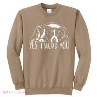 Funny Proud Border Collie I Herd You Herder Gift Dog Saying Sweatshirt thumb 0