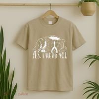 Funny Proud Border Collie I Herd You Herder Gift Dog Saying T-Shirt thumb 2