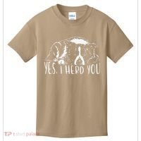 Funny Proud Border Collie I Herd You Herder Gift Dog Saying Kids T-Shirt thumb 0